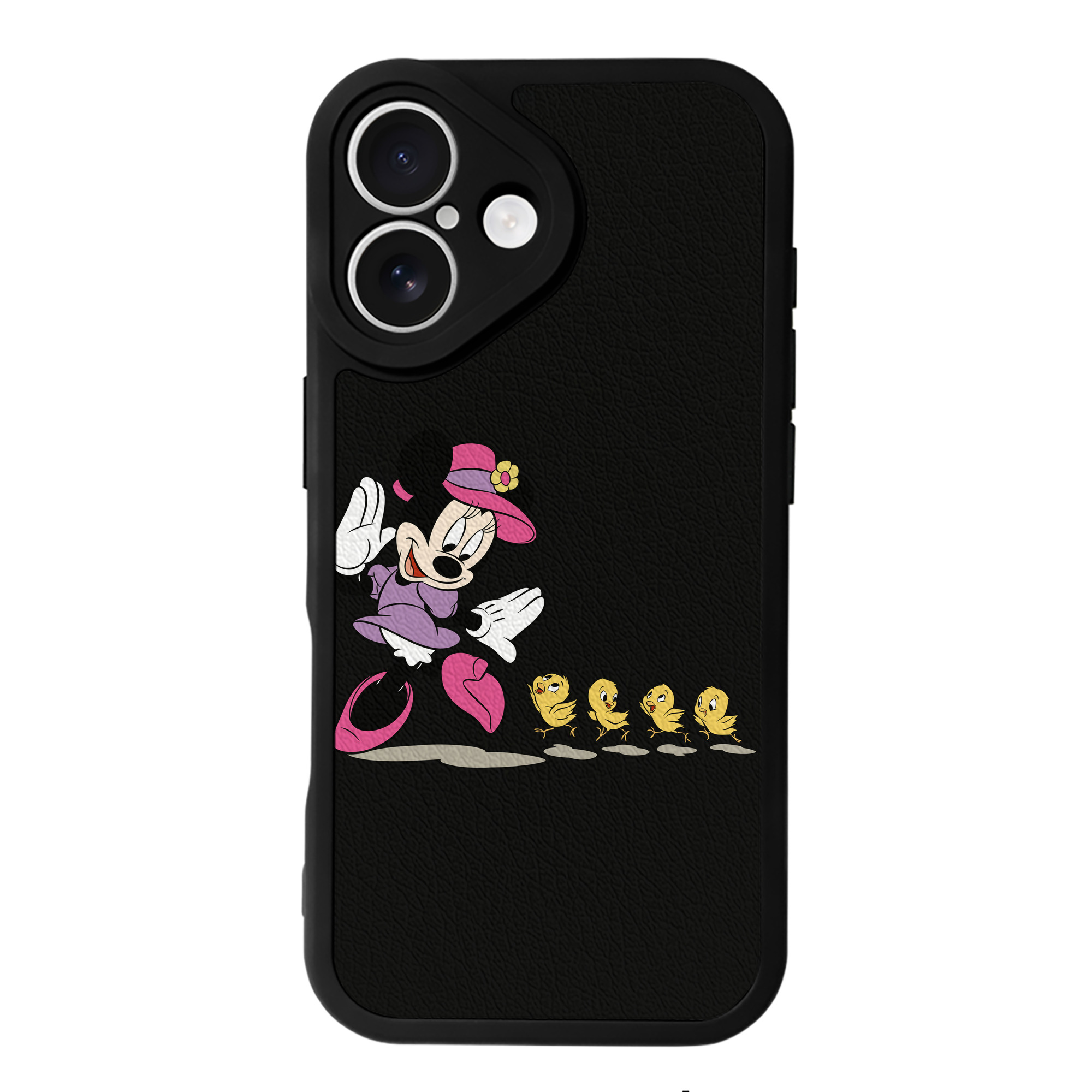 （画像用） ミッキーマウス Mickey Mouse 【iPhone 16シリーズ対応】シリコンスマホケース（レザー調） 材質：シリコン
